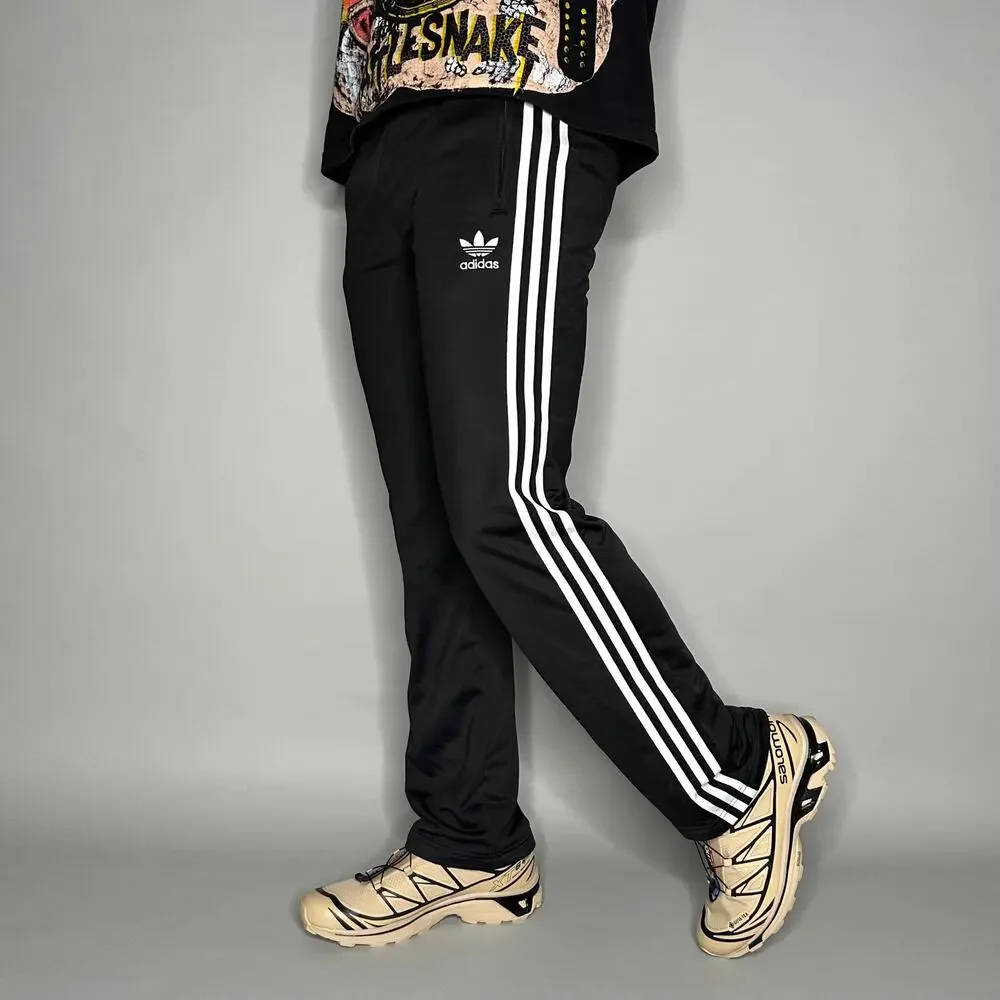 Vintage Y2K Adidas Originals Sweatpants Mens L  Relaxed Black White Polyester